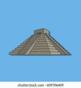 Teotihuacan Pyramid icon, vector illustration design.