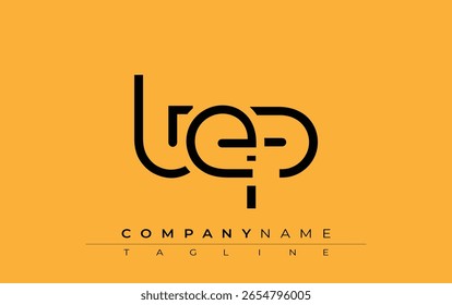 Diseño de carta abstracta TEP. Diseño moderno del logotipo del negocio con tipografía Abstractas y estilo contemporáneo