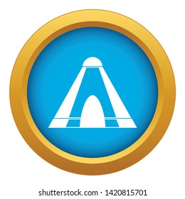 Tepee icon blue vector isolated on white background for any design
