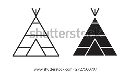 Tepee icon isolated vector Illustration. Vector pictogram for web and app