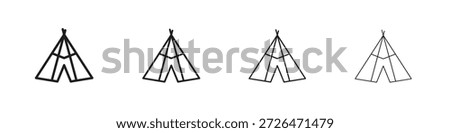 Tepee icon outline trend modern simple versions