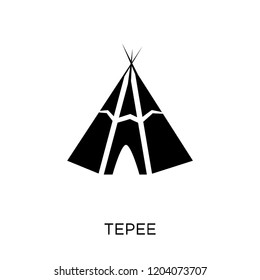 Tepee icon. Tepee symbol design from Desert collection. Simple element vector illustration on white background.