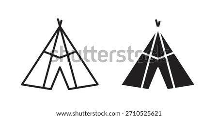 Tepee icon symbol for logo, web, app designs.