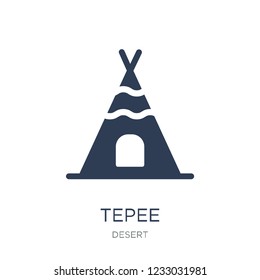 Tepee icon. Trendy flat vector Tepee icon on white background from Desert collection, vector illustration can be use for web and mobile, eps10