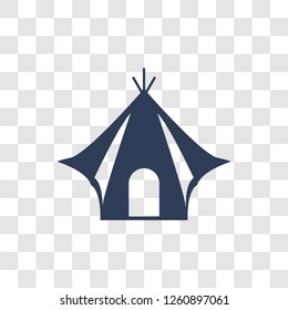 Tepee icon. Trendy Tepee logo concept on transparent background from Desert collection