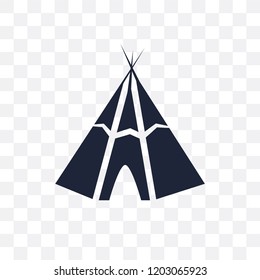 Tepee transparent icon. Tepee symbol design from Desert collection. Simple element vector illustration on transparent background.