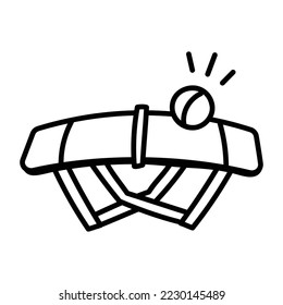 A teqball game hand drawn vector