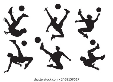 Teqball player. Symbol and vector icon illustration.