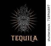 Tequila bar logo. Vector illustration