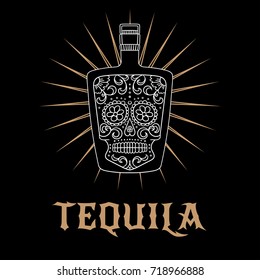 Tequila bar logo. Vector illustration