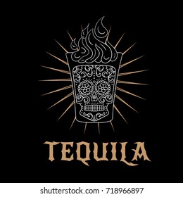 Tequila bar logo. Vector illustration