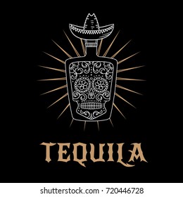 Tequila bar logo. Vector illustration