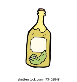 caricatura de botella de tequila
