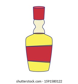 Tequila bottle design, Drink beverage liquid menu restaurant lunch and presentation theme Vector illustration