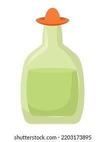 diseño de botellas tequilas sobre blanco