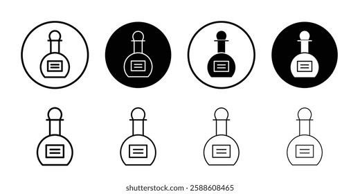 Tequila bottle and glass icon Simple outline vector logo