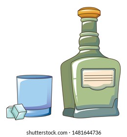 Tequila bottle icon. Cartoon of tequila bottle vector icon for web design isolated on white background