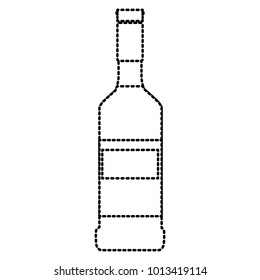 Tequila bottle isolated