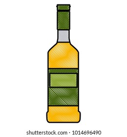 Tequila bottle isolated