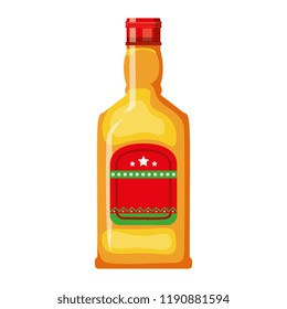 tequila bottle isolated icon