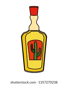 tequila bottle isolated icon