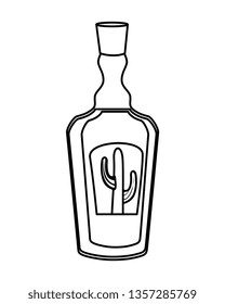 tequila bottle isolated icon