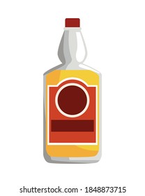 tequila bottle mexican drink icon vector illustration design