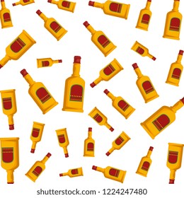 tequila bottle pattern background
