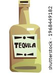 Tequila bottle vector stylised clipart