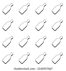 Tequila bottles seamless pattern. Line art style. Outline image. Black and white repeat template. Party drinks concept. Illustration on white background. Flat design style for any purposes. Vector.
