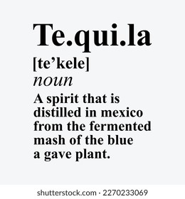 Tequila Definition Drinking funny t-shirt design