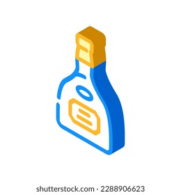 tequila drink bottle isometric icon vector. tequila drink bottle sign. isolated symbol illustration