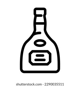 tequila drink bottle line icon vector. tequila drink bottle sign. isolated contour symbol black illustration