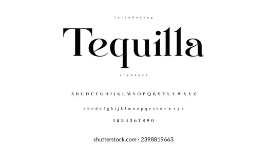 Tequila Elegant Serif Font Typeface Alphabet
