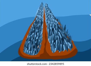 vector de ilustración de campo tequila en fondo azul