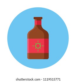 Tequila flat icon isolated on blue background. Simple Tequila symbol in flat style. Mexico symbol Vector illustration for web and mobile design.