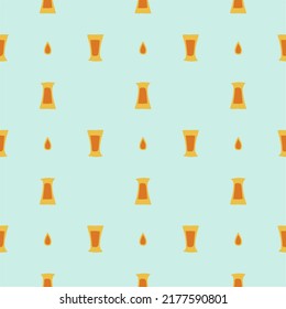 Tequila glass seamless pattern, great design for any purposes. Doodle style. Hand drawn image. Color repeat template. Party drinks concept. Freehand drawing. Cartoon sketch graphic draft. Vector.

