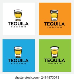 diseño de logo de tequila golf con archivo de Vector editable