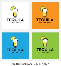 tequila golf logo design with editable vector file