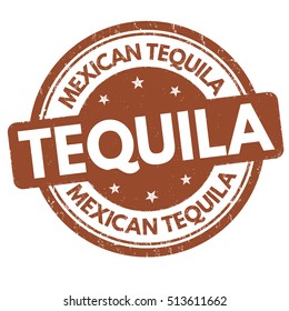 Tequila grunge rubber stamp on white background, vector illustration