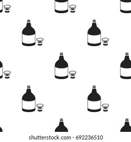 Tequila icon in black style isolated on white background. Alcohol symbol stock vector illustration.