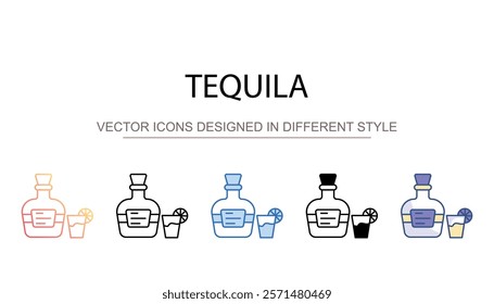 Tequila icon design with white background stock illustration