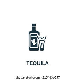 Tequila icon. Monochrome simple Drinks icon for templates, web design and infographics