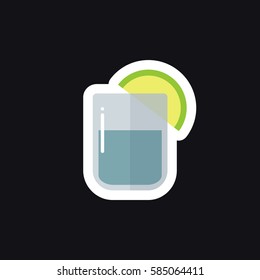 tequila icon, sticker. vector illustration
