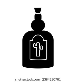 Tequila-Ikone, Vektorgrafik. Zeichen für Alkoholtupfer. Stabsymbol. Party-Logo.