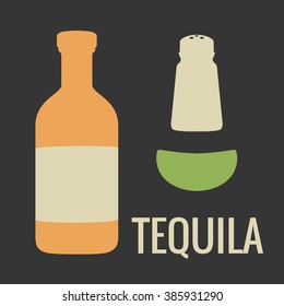 Tequila Icon. Vector flat illustration. For web, info graphics.