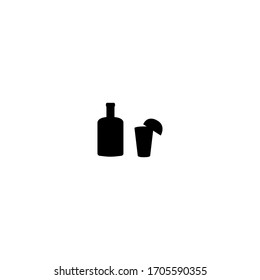 tequila icon. tequila vector on gray background