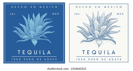 Tequila label template modern simple clean