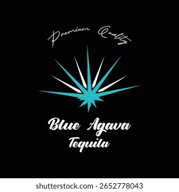 tequila logo vector illustration design. blue agave logo. suitable for drinks brand and brand company.