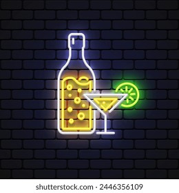 Tequila neon, great design for any purposes. Vector illustration